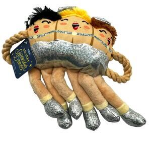 BARK BOX | NEW Holiday Spectacular Dancers Medium Plush Dog Toy Squeaks rope
